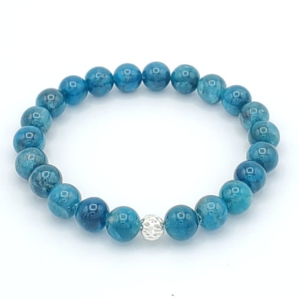 Natural Apatite beaded bracelet to achieve goals
